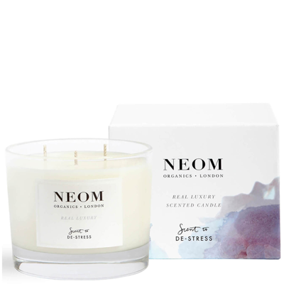 Shop Neom Real Luxury De-stress Scented 3 Wick Candle