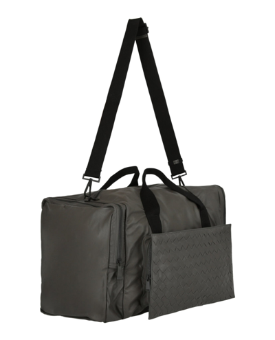Shop Bottega Veneta Leather Duffel Bag In Black