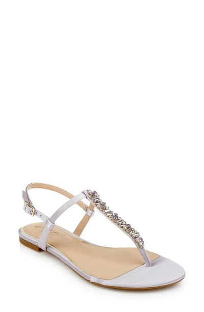 Shop Jewel Badgley Mischka Dafina Slingback Sandal In Lilac Satin