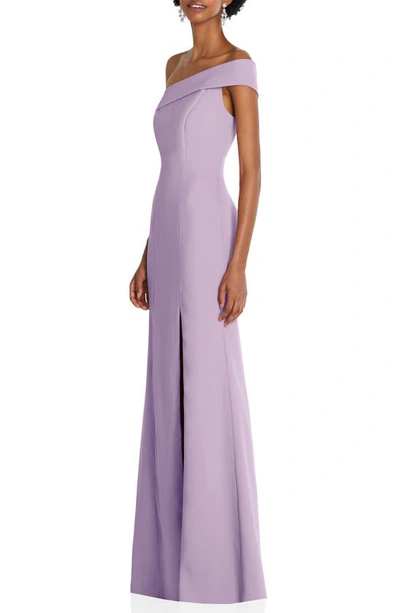 Shop After Six One-shoulder Evening Gown In Pale Purple