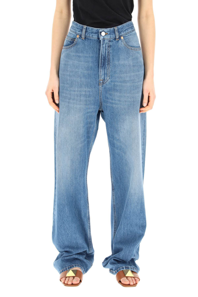 Shop Valentino Blue Washed Denim Jeans  Archive 1985
