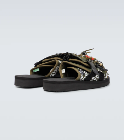 Shop Alanui X Suicoke Moto Fringed Sandals In Military G