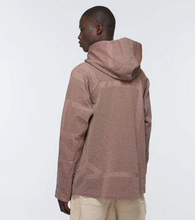 Shop Byborre Hooded Cotton Sweatshirt In Brown