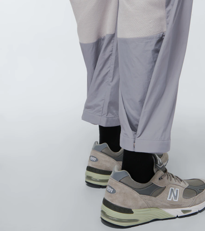 Shop Byborre Technical Cropped Pants In Grey Multi-colour