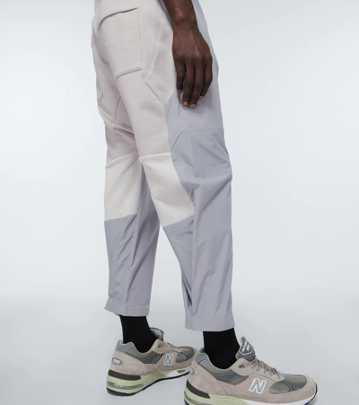 Shop Byborre Technical Cropped Pants In Grey Multi-colour