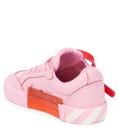 Shop Off-white Low Vulcanized Leather Sneakers In Pink White