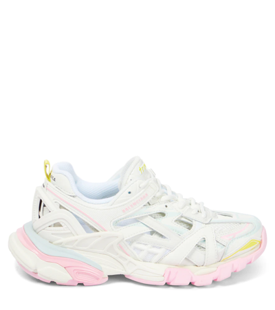 Shop Balenciaga Track Sneakers In L Yel/l Pink/l Blue