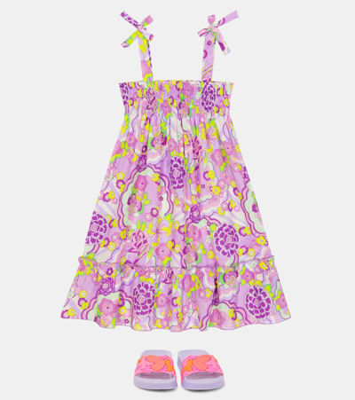 Vilebrequin Floss Floral Cotton Dress In Cyclamen