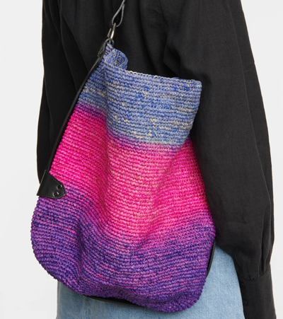 Isabel Marant woven raffia shoulder bag