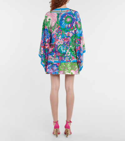 Shop Dolce & Gabbana Floral Silk-blend Charmeuse Top In St.anni 60 Multicol