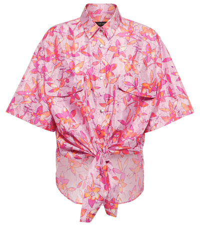 Shop Isabel Marant Liaggy Floral Shirt In Pink