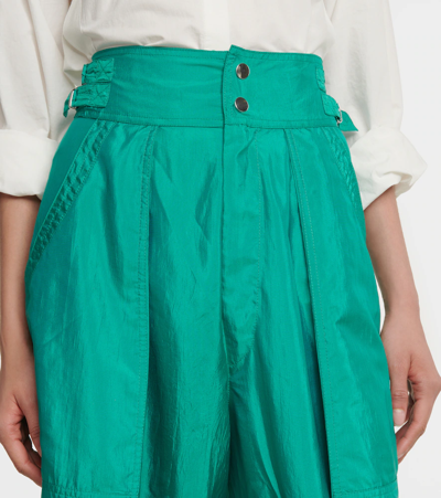 Shop Isabel Marant Olga High-rise Tapered Pants In Green