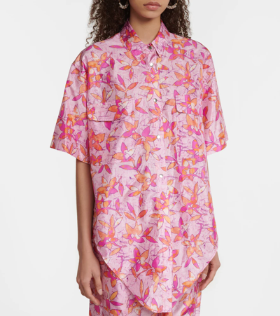 Shop Isabel Marant Liaggy Floral Shirt In Pink