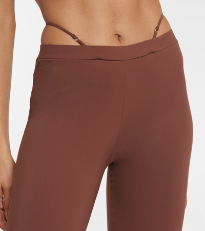 Shop Nensi Dojaka Flared Leggings In Brown