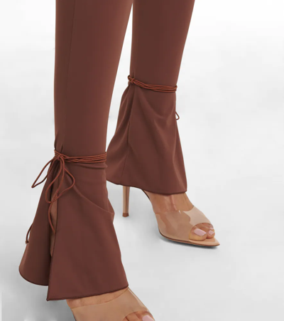 Shop Nensi Dojaka Flared Leggings In Brown