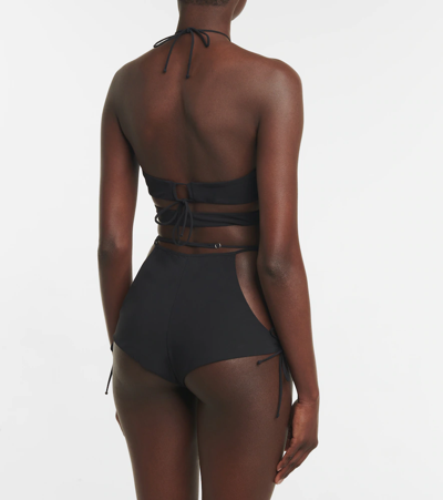 Nensi Dojaka Cutout High-rise Shorts In Black
