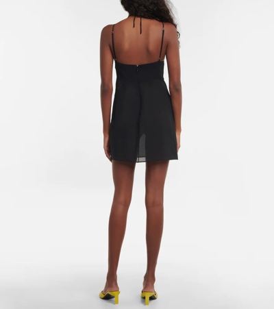 Nensi Dojaka Cutout Halterneck Minidress In Black