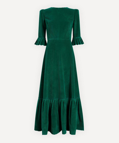 Shop The Vampire's Wife Festival Corduroy Dress In Emerald