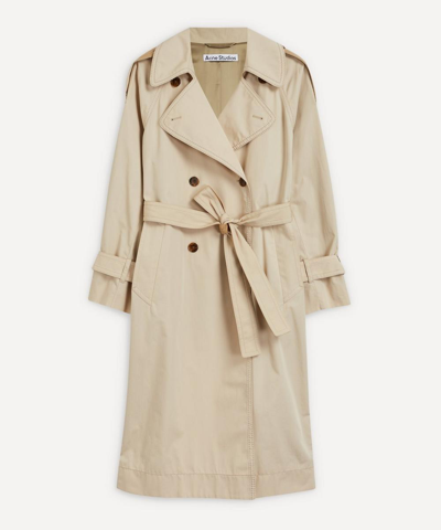 Shop Acne Studios Double-breasted Chino Trench Coat - Size 8 In Beige