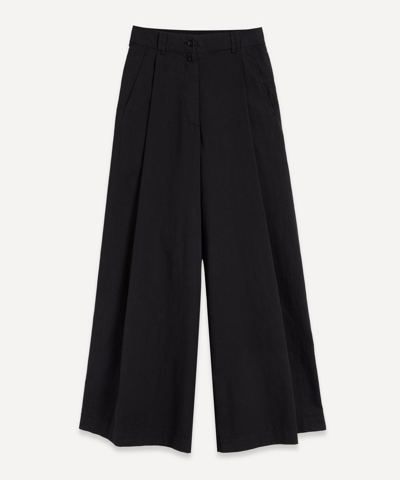 Dries Van Noten Podium Crystal-embellished Wide-leg Trousers In Black