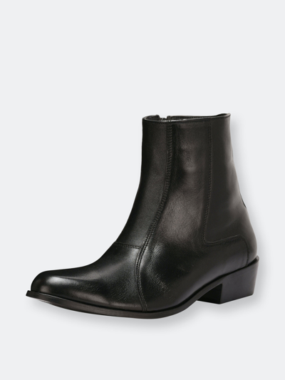 Shop Libertyzeno Jazzy Jackman Leather Ankle Length Boots In Black