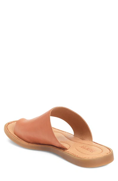 Shop Brn Inti Slide Sandal In Tan Leather