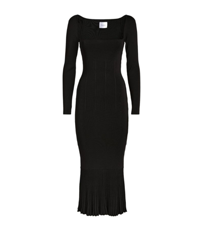 Shop Galvan Atalanta Midi Dress In Black