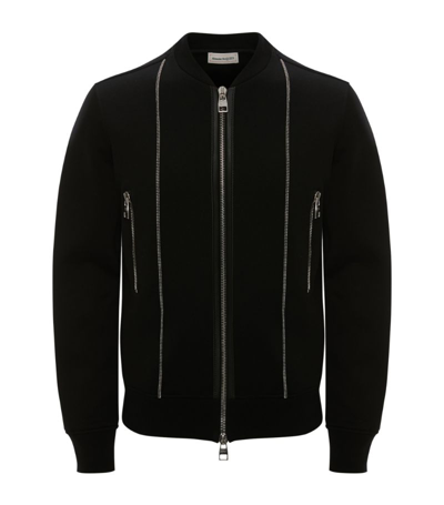 Shop Alexander Mcqueen Zip-detail Bomber Jacket In Black