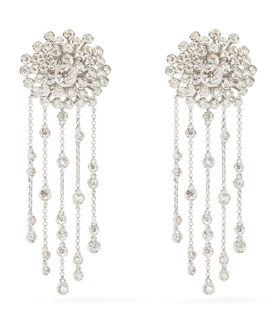Shop Annoushka White Gold And Diamond Marguerite Earrings