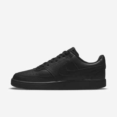 Shop Nike Men's Court Vision Low Next Nature Shoes In Black