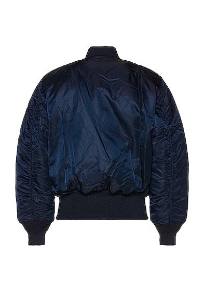 Shop Alpha Industries Ma-1 Bomber Jacket In Replica Blue