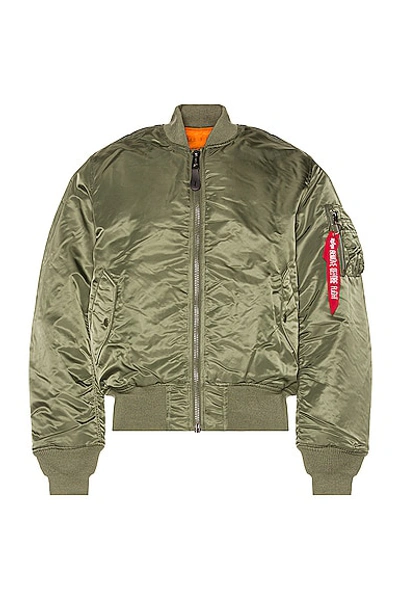 Shop Alpha Industries Ma-1 Bomber Jacket In Sage