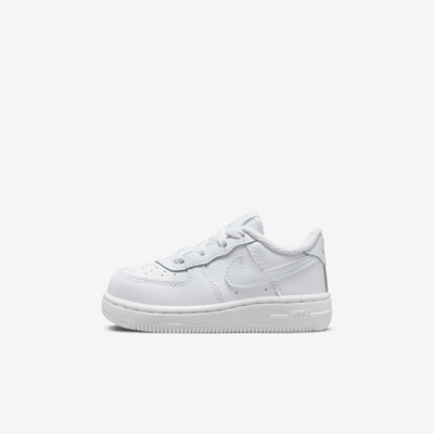 Shop Nike Force 1 Baby/toddler Shoes In White,aura