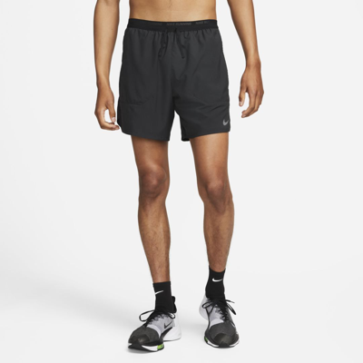 Shop Nike Men's Stride Dri-fit 7" 2-in-1 Running Shorts In Black