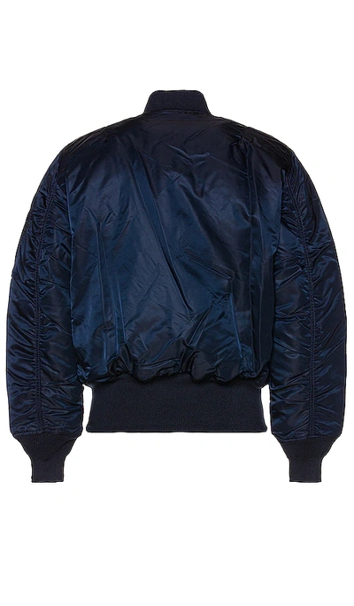 Alpha Industries Reversible Flight Jacket In Replica Blue