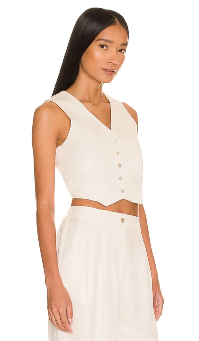 Shop Donni Cropped Vest In Cream