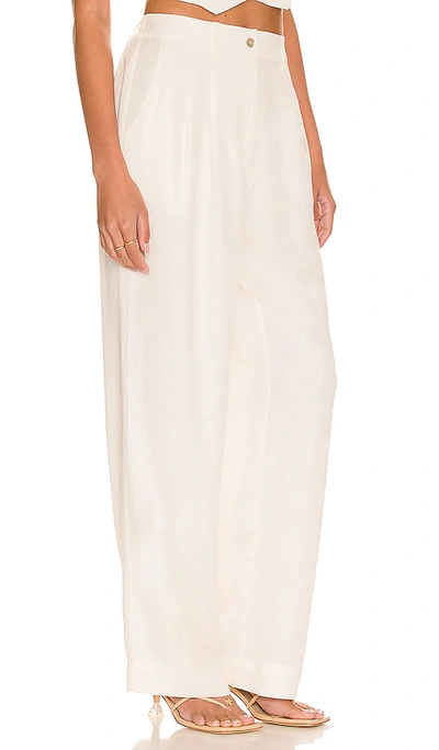 Shop Donni Pleated Trouser In Cream