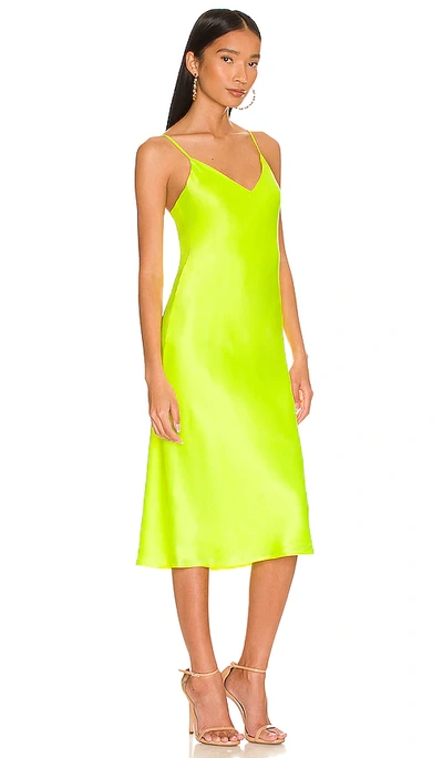 Shop L Agence Jodie V Neck Slip Dress In Green