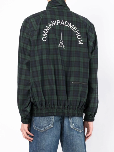 Undercover Check-pattern Bomber Jacket In Green