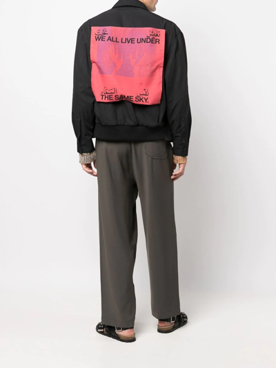 Qasimi Graphic-print Bomber Jacket In Black