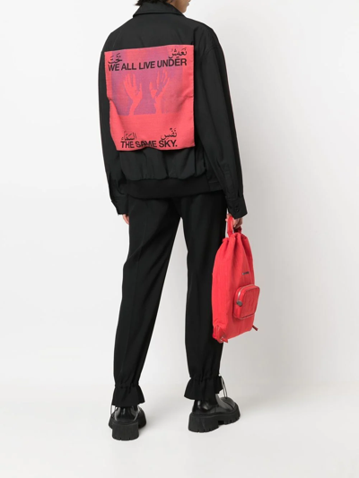 Qasimi Graphic-print Bomber Jacket In Black
