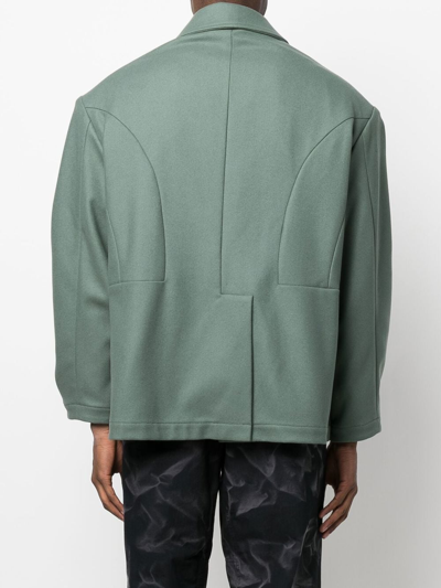 Qasimi Spread-collar Four-pocket Parka In Green