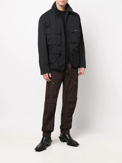 Shop 032c Zip-up Utility Jacket In Black