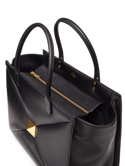 Shop Valentino Roman Stud Tote In Black