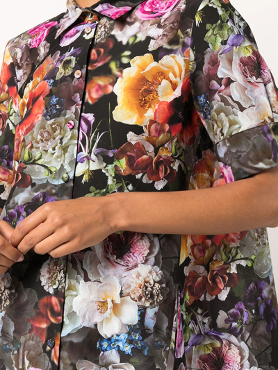 花卉印花巴里纱蓬形衬衫