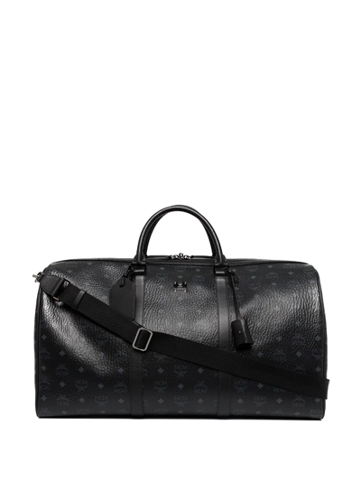 Shop Mcm Extra-large Ottomar Monogram Holdall In Black