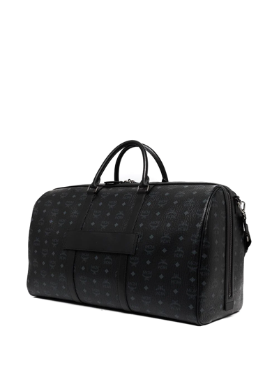 Shop Mcm Extra-large Ottomar Monogram Holdall In Black