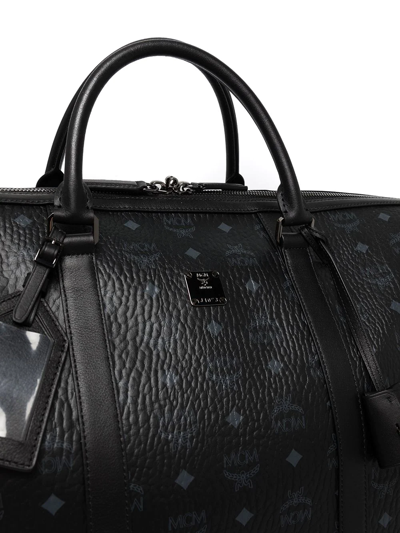 Shop Mcm Extra-large Ottomar Monogram Holdall In Black