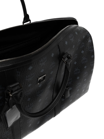 Shop Mcm Extra-large Ottomar Monogram Holdall In Black