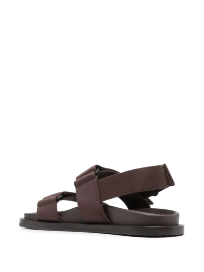 Shop Uma Wang Touch-strap Open-toe Sandals In Brown